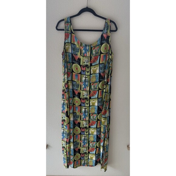 VTG Weekend Traffic Dress Womens XL Sleeveless Pullover  Vacation Alcohol Drinks - Picture 7 of 9